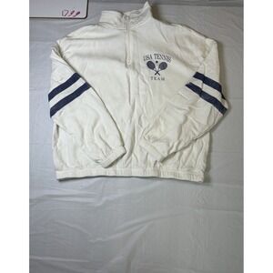 Womens‎ Grayson Threads white cropped pullover tennis sweater, size 2XL